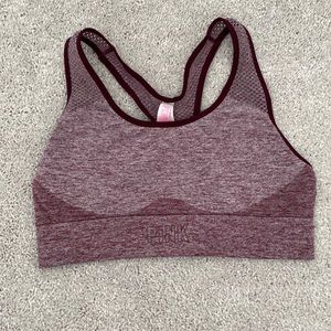 Pink Victoria Secret Burgundy Sports Bra Size Medium